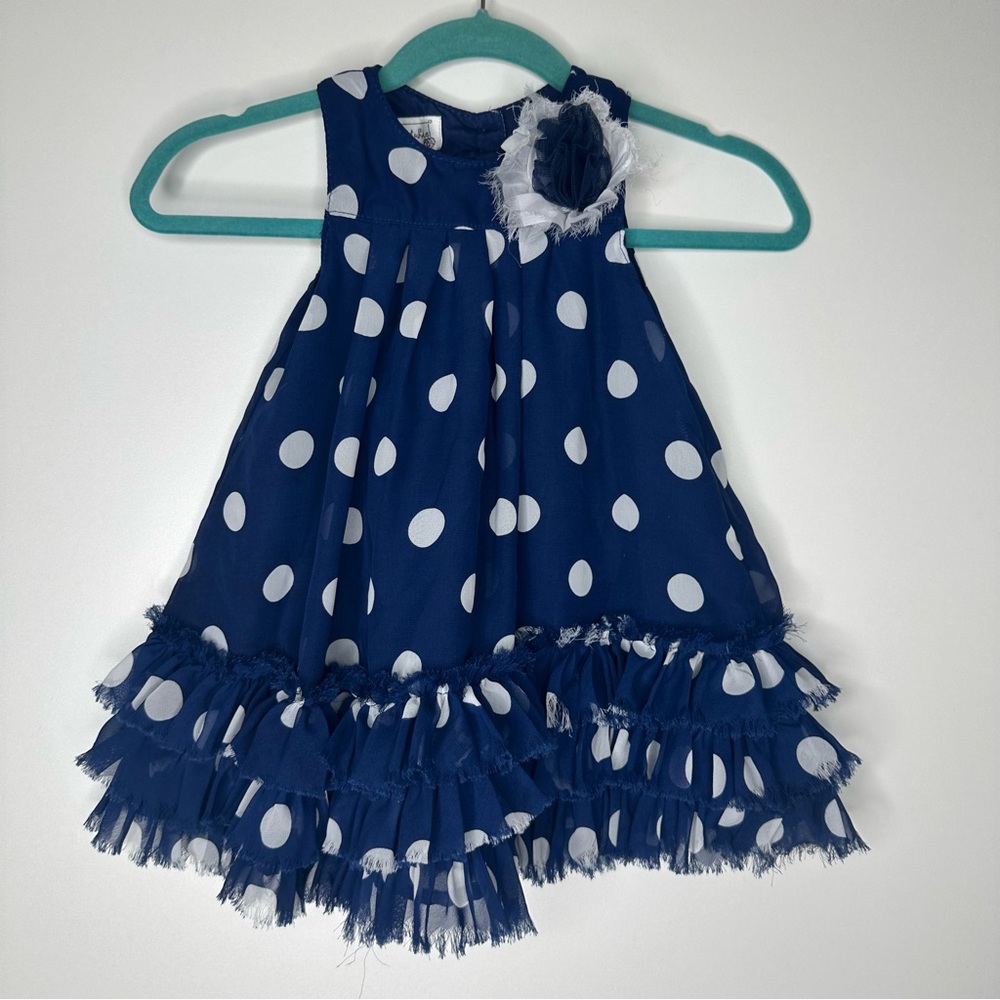 Pippa & Julie polka dot layered Dress 12 months